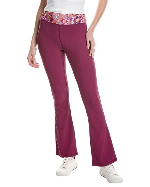 Johnny Was Red Bee Active Ribbed Baby Bell Pant