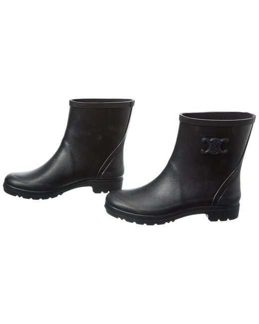 Céline Black Mid Rubber Rain Boot (authentic Pre-loved)