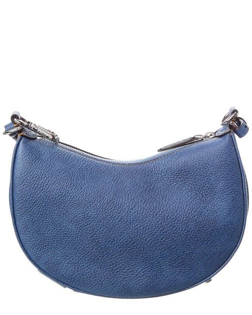 Fendi Blue Graphy Mini Leather Hobo Bag