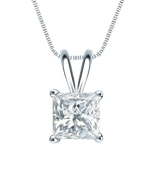 Sabrina Designs Lab Grown Diamonds White 14K 2.00 Ct. Tw. Lab-Grown Diamond Solitaire Pendant