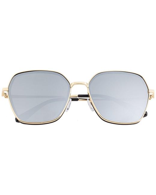 Bertha Metallic Emilia 50mm Polarized Sunglasses