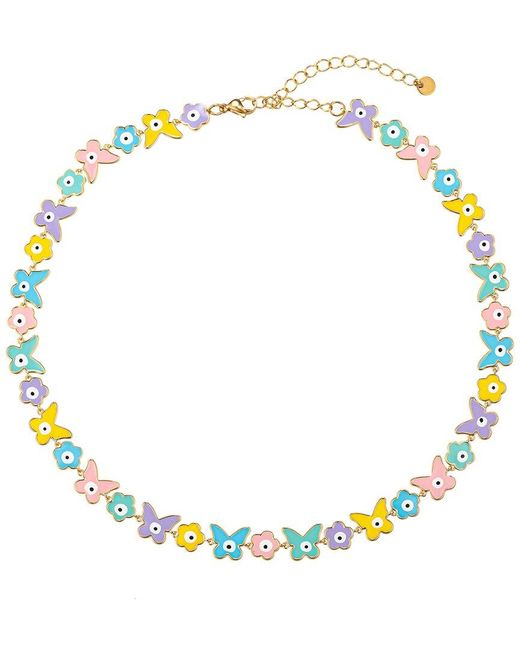 Eye Candy LA Metallic The Luxe Collection Pastel Butterfly Necklace