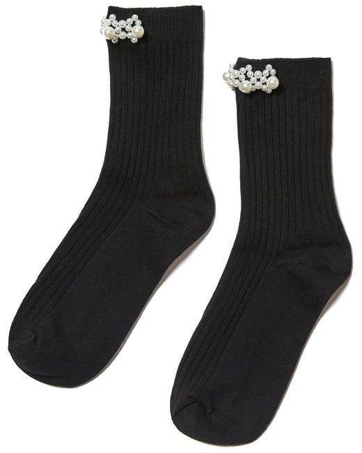 Stems Black Pearl Cluster Crew Socks