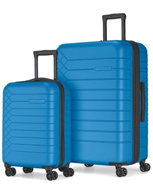 Bugatti Blue Mecca 2pc Hardside Expandable Luggage Set
