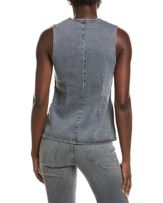 Triarchy Gray Monica Tailored Denim Vest