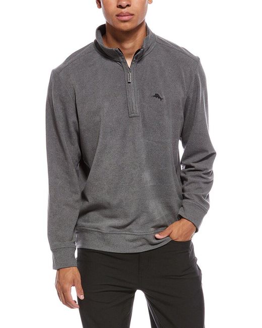 Tommy Bahama Gray Camano Point 1/2-Zip Pullover for men