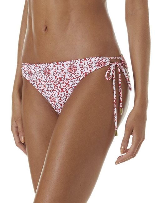 Melissa Odabash Pink Zambia Tie Side Bikini Bottom