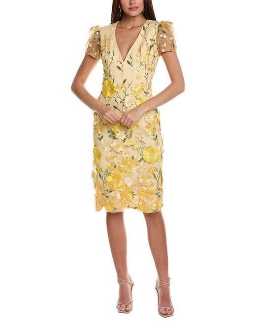 HELSI Yellow Carrie Floral Sheath Dress