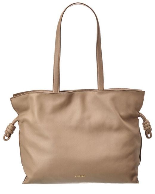 Loewe Natural Flamenco Large Leather Tote