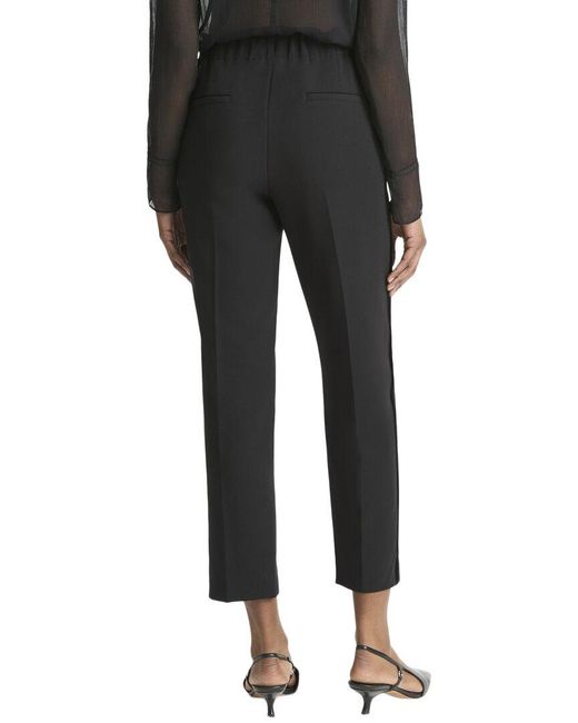 Vince Black Mid Rise Velvet Strapping Pull-On Pant