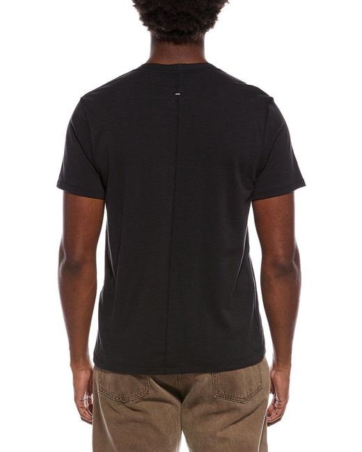 Rag & Bone Black Classic Slub Jersey Shirt for men