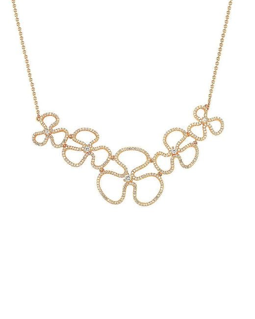 Suzy Levian CZ Jewelry Metallic Suzy Levian Rose Gold Vermeil Cz Necklace