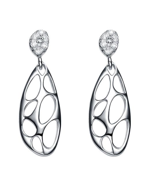 Rachel Glauber Metallic Silver Earrings