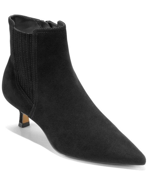 Cole Haan Black Marcy Chelsea Suede Bootie
