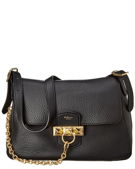 Mulberry Keeley Heavy Grain Leather Shoulder Bag in Black Lyst