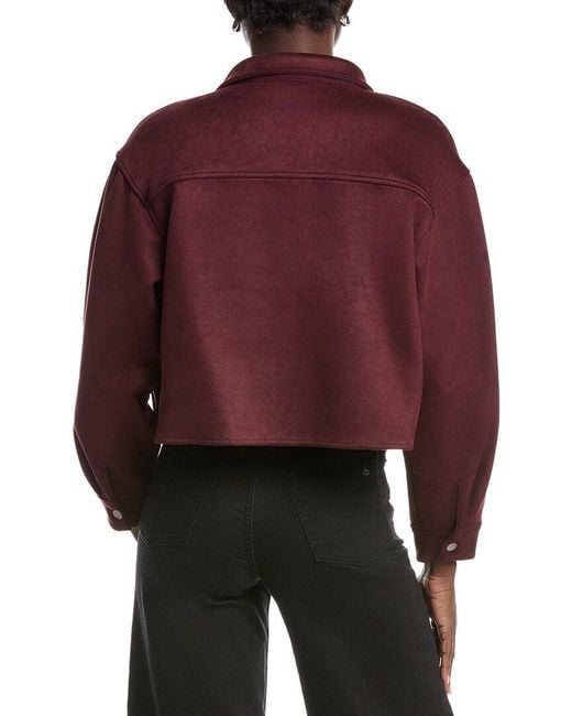 Kenneth Cole Red Microsuede Scuba Jacket