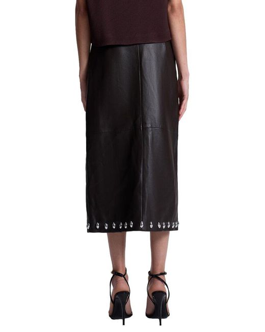 A.L.C. Black Naomi Leather Skirt