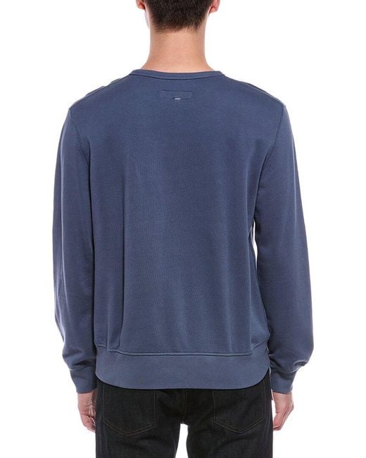 Rag & Bone Blue Massey Terry Crewneck Sweatshirt for men