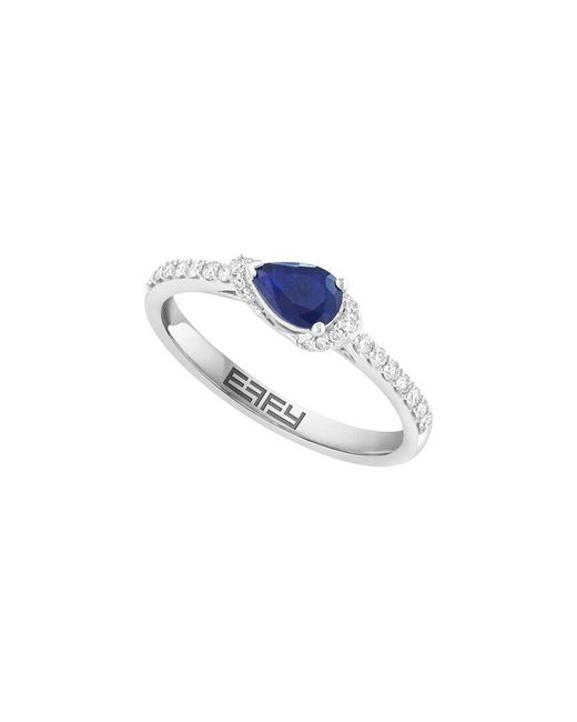 Effy Fine Jewelry Blue 14K 2.28 Ct. Tw. Diamond & Sapphire Ring