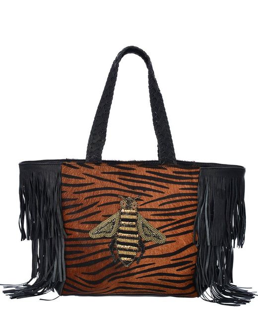 Guadalupe Black Queen Bee Exotic Tote