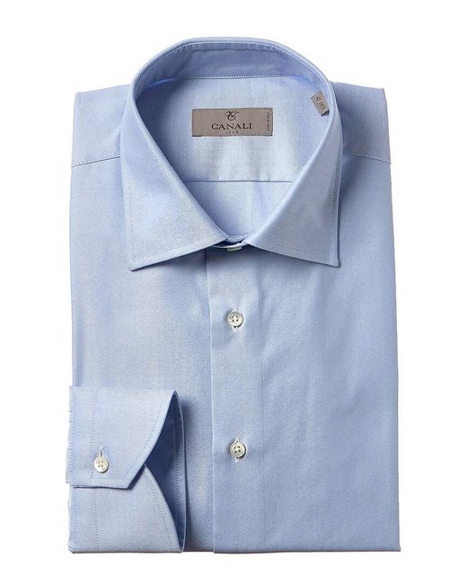 Canali Blue Dress Shirt for men