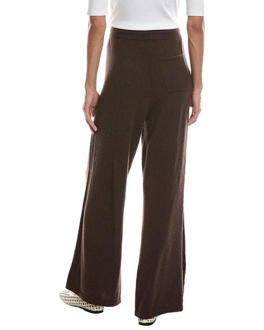 Brodie Cashmere Brown Bryanna Trim Wide Leg Pant