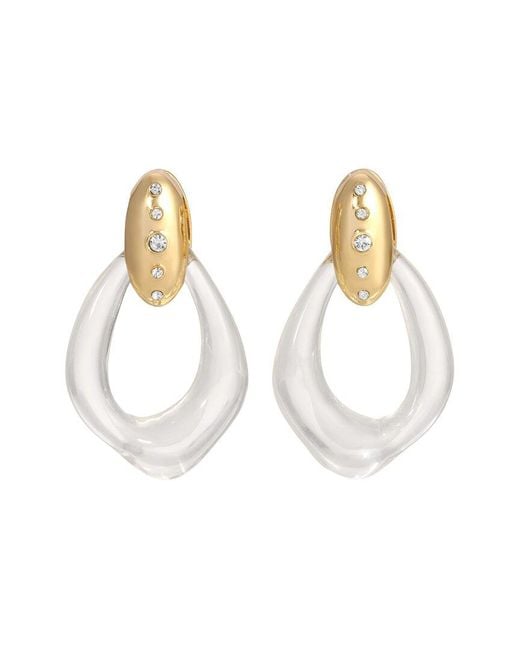 Eye Candy LA White Adalee Drop Earrings