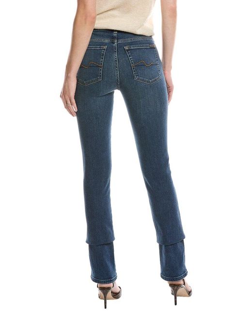 7 For All Mankind Blue Kimmie Cambridge Straight Jean