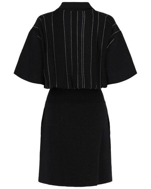 Ferragamo Black Wool Day Dress