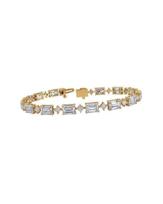 Lab Grown Diamonds White 14K 13.78 Ct. Tw. Lab-Grown Diamond Tennis Bracelet