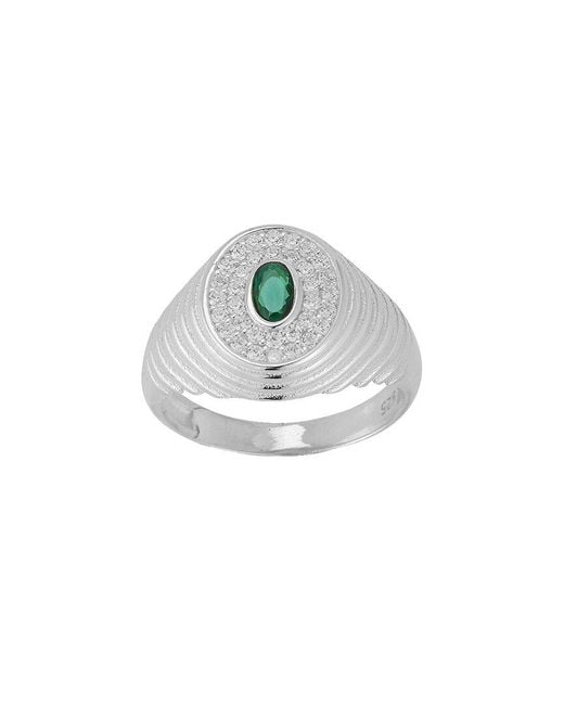 Sphera Milano White Silver Cz Vintage Ring