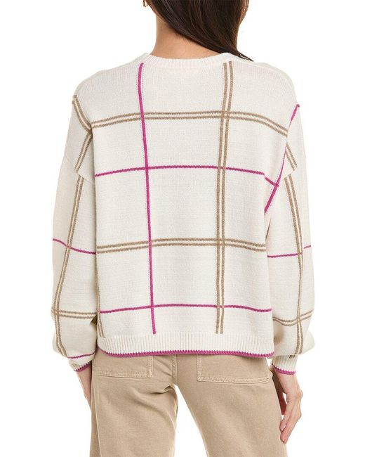 Splendid Natural Plaid Wool-blend Sweater