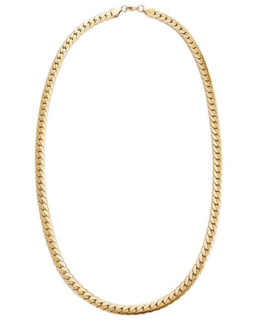 Adornia Metallic 18K Plated Stainless Steel Tarnish-Resistant Flat Curb Chain Necklace for men