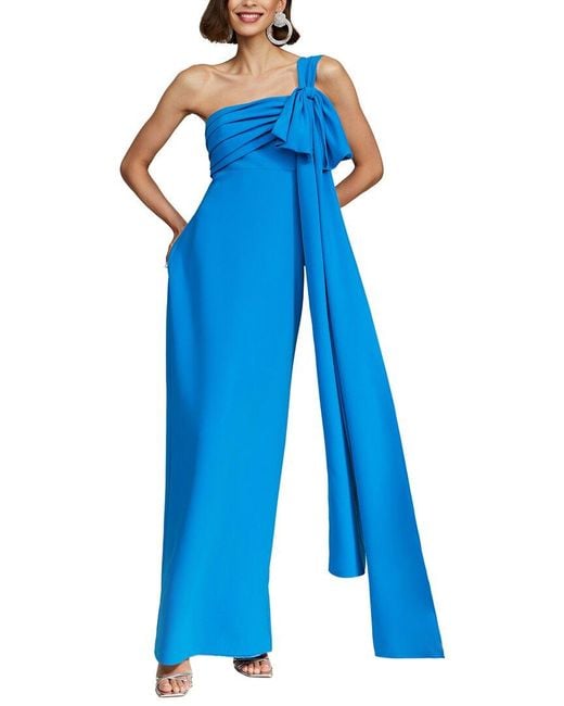 Halston Heritage Blue Olivia Gown