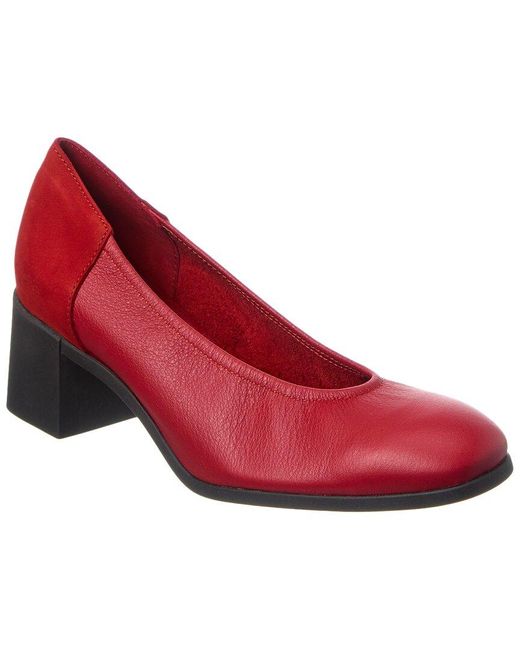 Arche Red Teobao Leather & Suede Pump
