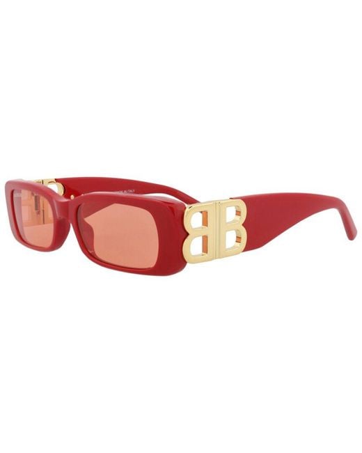 Balenciaga Red 51Mm Sunglasses