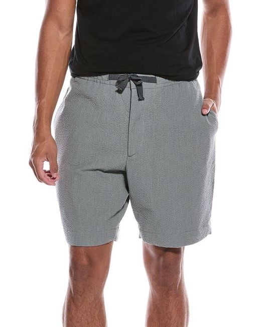 Officine Generale Gray Joaquim Poplin Short for men