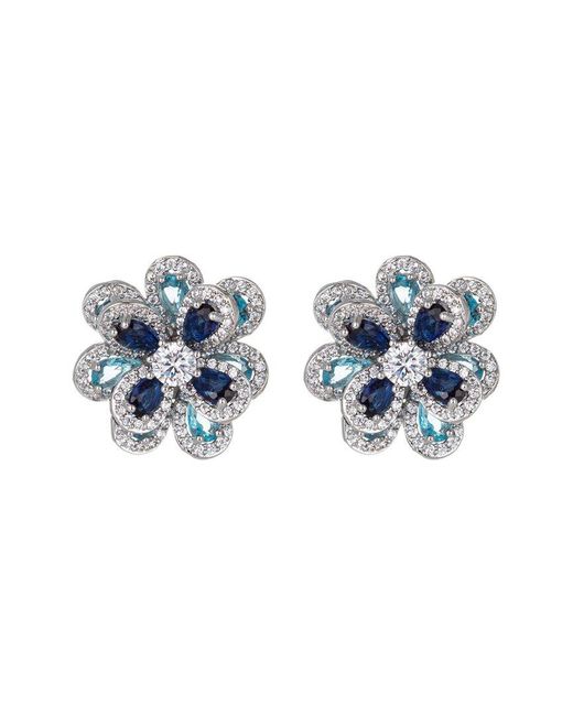 Eye Candy LA Blue The Luxe Collection Cz Lizzie Studs