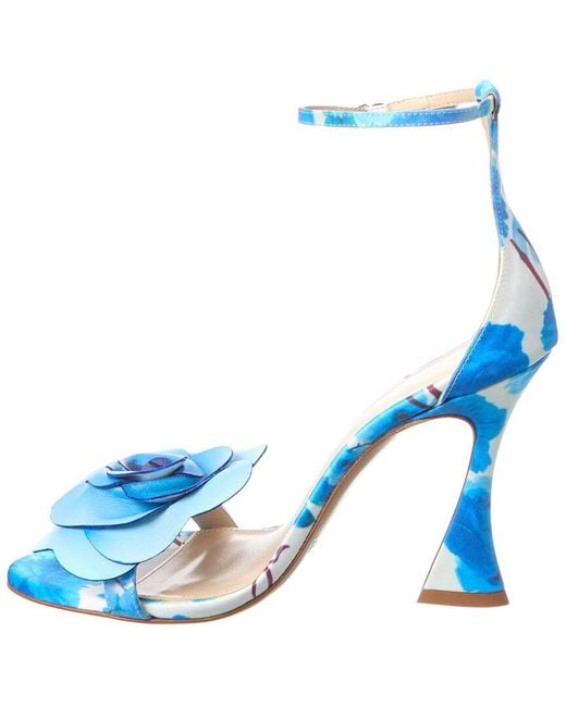 Alexandre Birman Blue Dahlia 100 Satin Sandal
