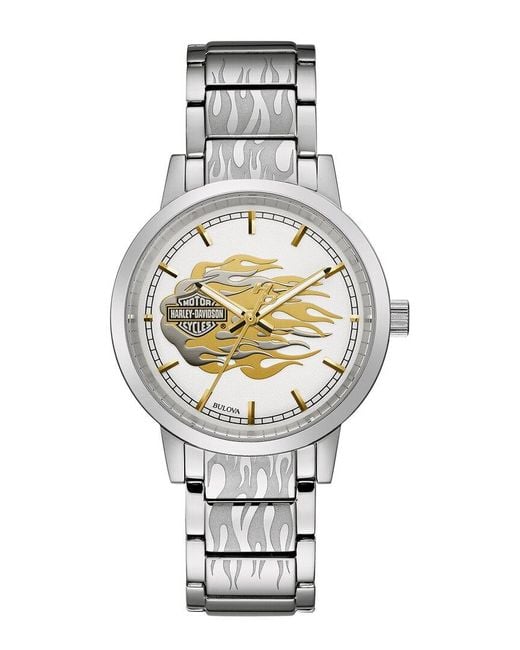 Bulova Harleydavidson Watch in Metallic Lyst