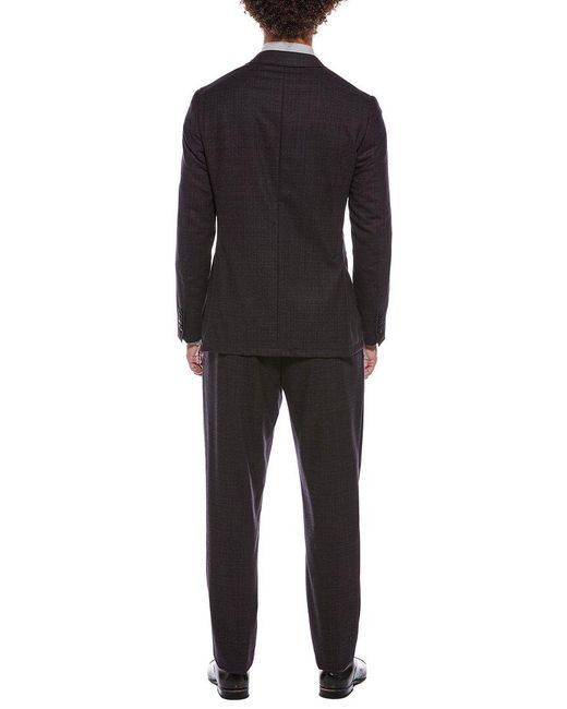 Canali Black 2Pc Wool Suit for men