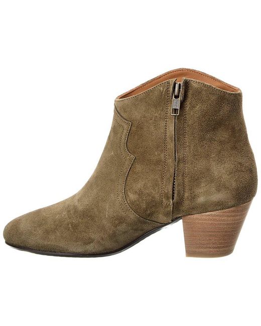 Isabel Marant Brown Dicker Suede Bootie