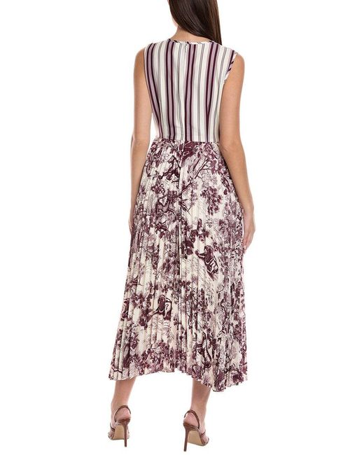 Beulah London Purple Midi Dress