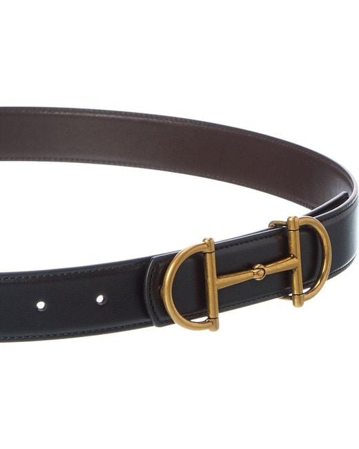 Gucci Black Reversible Leather Belt for men