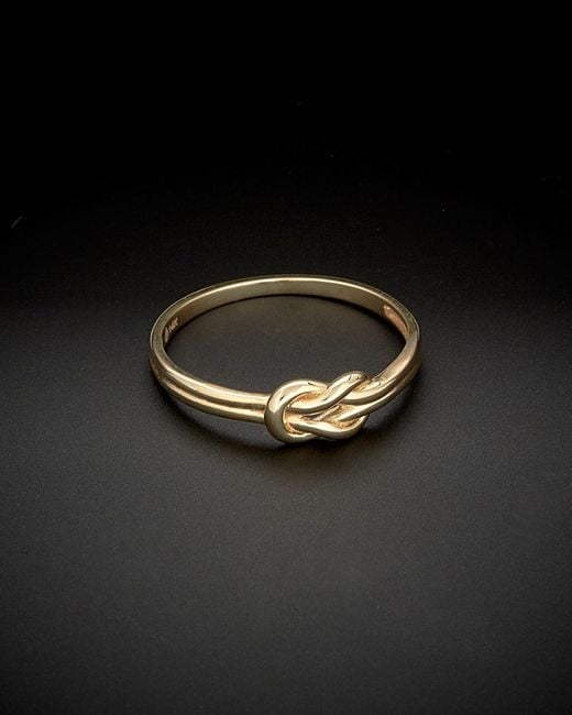 Italian Gold Black 14k Love Knot Ring