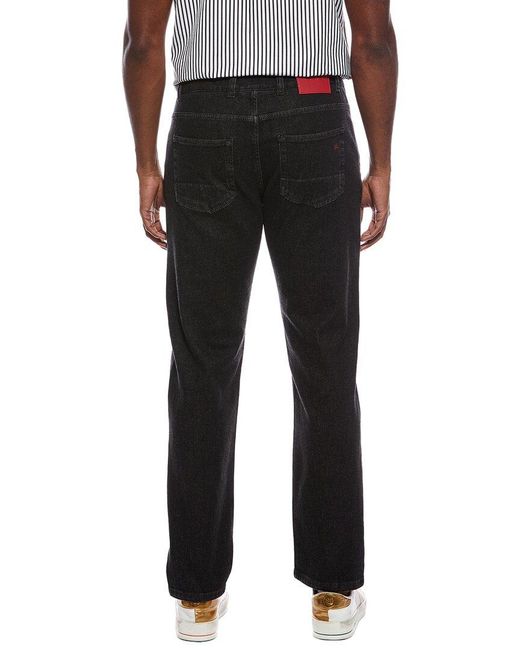 Isaia Black Straight Cashmere-Blend Jean for men