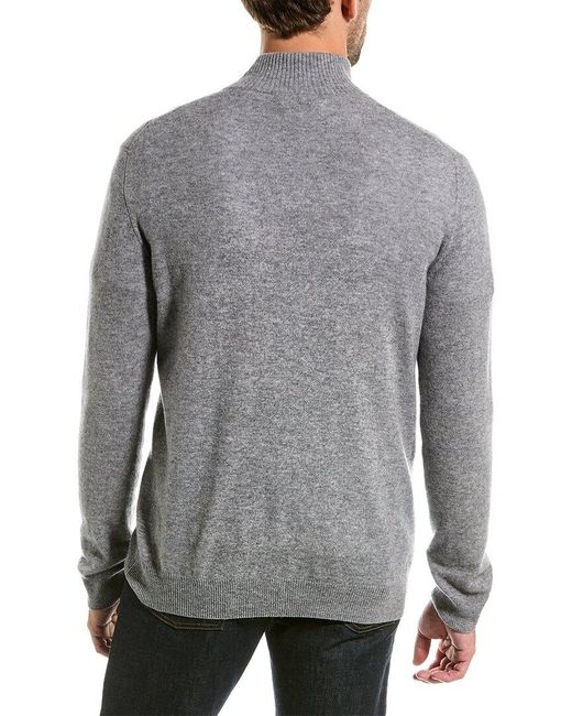 Forte 1/4zip Cashmere Mock Sweater in Gray for Men Lyst