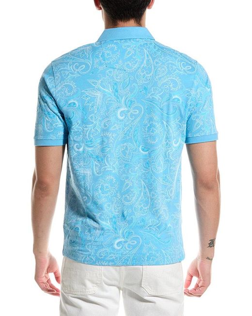 Robert Graham Blue Polo Shirt for men