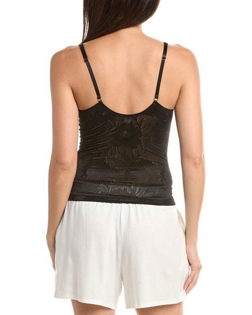 Hanro Black Tina Plunge Neck Tank