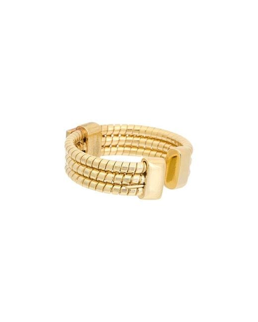 Meshmerise Metallic 18k Over Silver 0.04 Ct. Tw. Diamond Ring